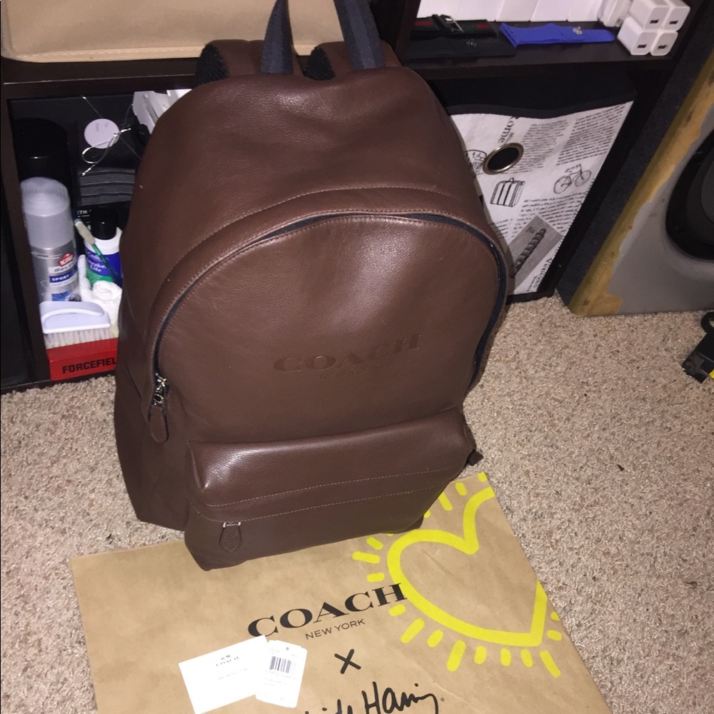 Mahogany leather COACH Backpack